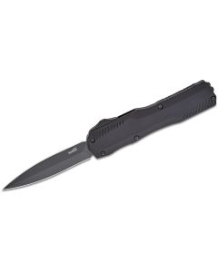 KER9000DE image(0) - Kershaw Livewire Double Edge Out-The-Front Automatic OTF internal Lock Spear Point Blade EDC Folding Knife - Black - $1000 Min Vendor Direct Auto Knives Only. Cannot Ship to CA, CT, DE, MN. Contact Sales Rep.