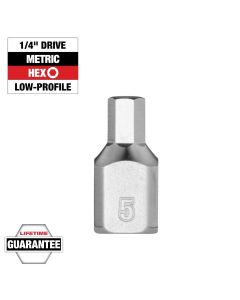MLW45-34-1132 image(3) - Milwaukee Tool 1/4 Inch Drive 5mm Low-Profile Hex Bit Socket