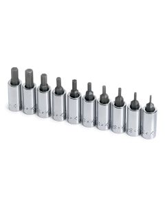 S K Hand Tools SOCKET HEX BIT SET 1/4IN. DRIVE 10PC 1/16 -1/4IN
