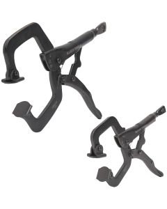 KLE38664 image(0) - Klein Tools Locking Pliers Set, C-Clamp, Long Nose, Curved Jaw, 3-Piece
