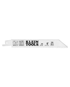 KLE31731 image(0) - Klein Tools Reciprocating Saw Blades, 10/14 TPI, 6-Inch, 5-Pack