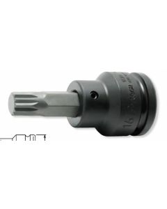 KKN16106-16-M16 image(0) - Ko-ken USA 16106.16-M16 3/4 Sq. Dr. Bit Socket XZN M16 Triple Square Length 76mm
