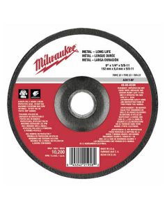 MLW49-94-6330 image(1) - Milwaukee Tool 6" x 1/4" x 5/8-11" Grinding Wheel (Type 27)