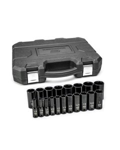 KDT84934N image(2) - GearWrench 19 Piece 1/2 Inch Drive 6 Point Deep Impact SAE Socket Set