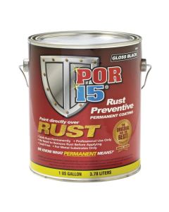 POR-15 INC 45301 High Performance Rust Preventive Coating, 1 gal Can, Silver, 250 to 450 sq-ft/gal Coverage