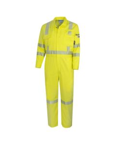 OBRZFE106-M image(0) - OBERON Coveralls - Hi-Vis FR/Arc-Rated 7.5 oz  88/12 - Hi-Vis Yellow - Size: M