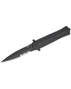 CRK2263 image(0) - CRKT (Columbia River Knife) Xolotl SK-5 Powder Coat Veff Serrationswith  Blade Fixed Blade Knife with Sheath G10 Handle - Black
