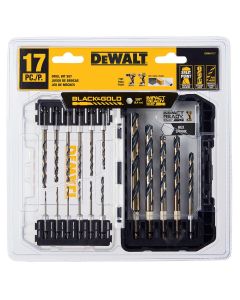 DeWalt DEWALT 17PC BLACK & GOLD HEX SHANK DRILL BIT SET (DWAH1117)