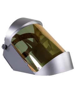 OBR2125R500 image(0) - OBERON Face Shield with Ratcheting Headgear - Heat Reflective - Window: Clear Gold - With Lower Crown and Shield Extender