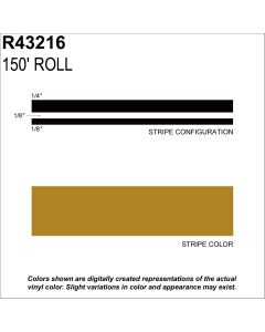 SHARPLINE CONVERTING INC MS, 1/2" X 150'; Gold Metallic