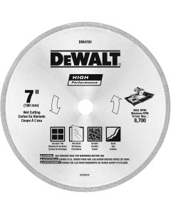 DEWALT 7" x .060 Tile Blade Wet/Dry