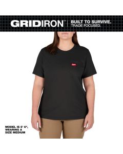 MLWF451B-S image(2) - Milwaukee Tool Women's GRIDIRON Pocket T-Shirt - Short Sleeve -  Black -  S