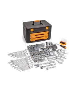 GearWrench 243 Piece 12 Point Mechanics Tool Set Inch 3 Drawer Storage Box