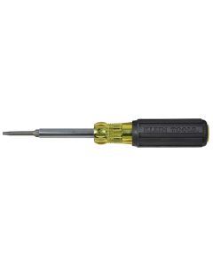 KLE32560 image(0) - Klein Tools Multi-Bit Screwdriver / Nut Driver, 6-in-1, Extended Reach, Ph, Sl, Sq