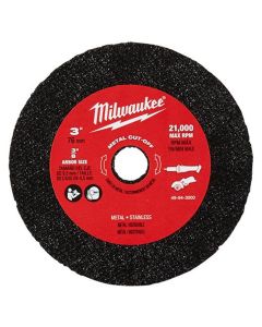 Milwaukee Tool 3-PK, 3" METAL CUT OFF WHEEL MAX 20,000 RPM