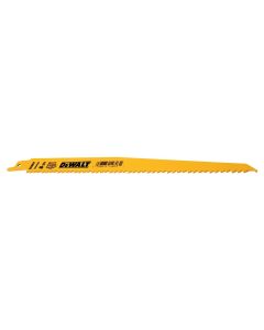 DWTDW4803 image(0) - DEWALT 9" 6 TPI Taper Back Bi-Metal Reciprocating Blade for General Purpose Wood Cutting (5 pack)
