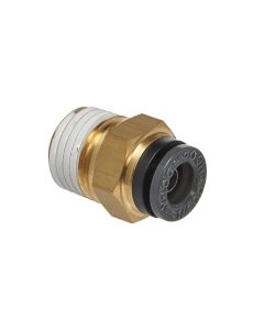 S.U.R.&R. STRAIGHT MALE CONNECTOR 1/4" TUBE X 1/4" NPT (2)