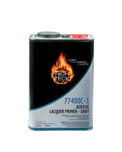 HIT77400C-1 image(0) - High Teck Products 77400C-1 High Solids Acrylic Lacquer Primer, 1 gal, Gray, 2.1 lb/gal VOC, 1:1 Mixing