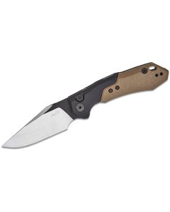 KER7851 image(0) - Kershaw Launch 19 Automatic Push-Button Lock Clip Point Blade EDC Folding Knife - Earth Brown and Black - $1000 Min Vendor Direct Auto Knives Only. Cannot Ship to CA, CT, DE, MN. Contact Sales Rep.