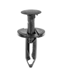 AUVECO 20632 Push-Type with Closed End Bumper Cover and Fender Shield Retainer, 20 mm Dia Head, Nylon, Black