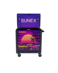 SUN8056FDBKRETRO image(0) - SUNEX Premium Full Drawer Service Cart - 80s Retro