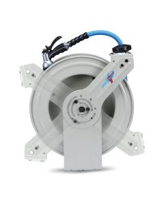 BLBBSWR5850-AIO image(2) - BluBird BluSeal All-in-One Rubber Air Hose Reel 5/8" X 50(Single Arm - Heavy Duty) with 6' Lead-in-Hose. Includes FreeStyle, Sshhh Tek, and Safety Rewind Features.