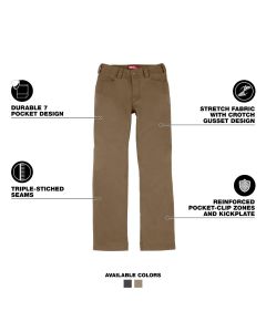 MLWF650K-10R image(1) - Milwaukee Tool Women's Work Pants - Khaki - Size  10