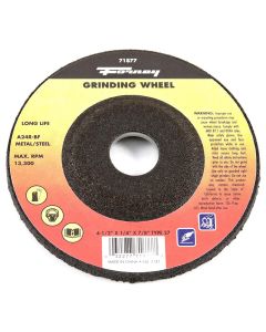 Forney Industries Grinding Wheel, Metal, Type 27, 4-1/2 in x 1/4 in x 7/8 in