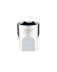 MLW45-34-9067 image(1) - Milwaukee Tool 3/8" Drive 11/16" SAE 6-Point Socket with FOUR FLAT Sides, Vanadium Steel, Chrome