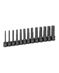 GRE1343MH image(1) - Grey Pneumatic 1/2" Drive 13 Pc. 4" Length Metric Hex Driver Set