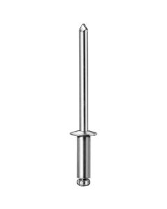 AUVECO 8301 Dome Head Blind Pan-L Rivet, 3/16 in Dia x 9/16 in L x 1/4 to 3/8 in Grip Range, Aluminum, Silver