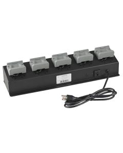 STL61469 image(0) - Streamlight 5-Unit Bank Charger - 120V AC - USB HAZ-LO Headlamp - Gray