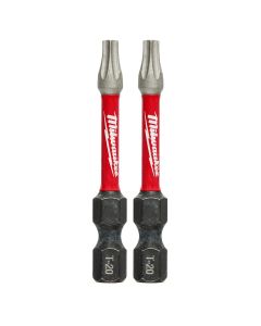 MLW48-32-4984 image(1) - Milwaukee Tool SHOCKWAVE 2" Impact Torx T20 Power Bits (2PK)