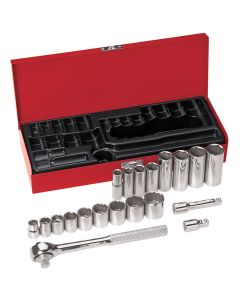 KLE65508 image(1) - Klein Tools 3/8-Inch Drive Socket Wrench Set, 20-Piece