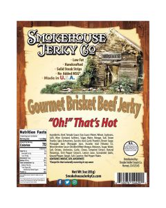 Tender Heifer Snack Co. Oh Thats Hot Gourmet Beef Brisket Jerky - 3 Ounce
