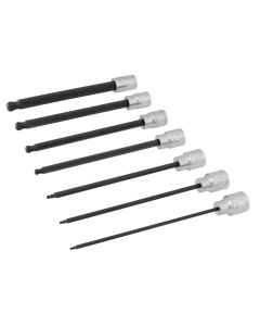 WLMW38751 image(0) - Wilmar Corp. / Performance Tool 7 Piece 3/8" Drive Metric Hex Bit Socket Set