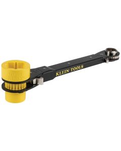 Klein Tools 6-in-1 Lineman's Ratcheting Wrench, Heavy-Duty