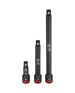 MLW49-66-6715 image(0) - Milwaukee Tool 3PC SHOCKWAVE Impact Duty 1/2"Drive Extension Set