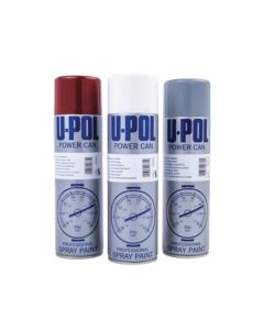 U Pol Products Power Can UP0810 Professional Spray Paint, 500 mL Aerosol Can, Gloss White, 21.5 sq-ft/unit Coverage