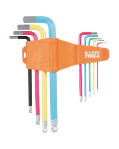 Klein Tools Powder Coated Long Ball-End Hex Key Set, Metric, 9-Piece