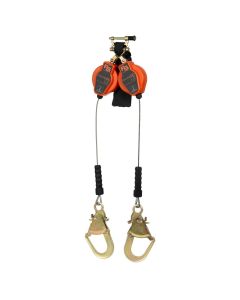 SRW4296008-1 image(0) - FALL SAFE Self Retracting Lifeline (SRL) - MICRO-LOC LE Series - Leading Edge Twin Leg SRL with Rebar Hook - Length: 8-feet