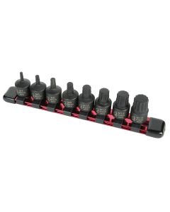 SUN3640 image(2) - SUNEX 8 Piece 3/8 Inch Dr. Stubby Triple Square Impact Bit Socket Set