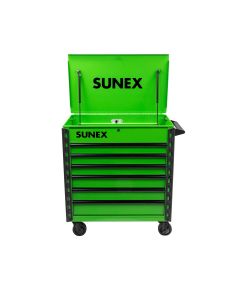 SUN8056FDLG image(0) - SUNEX Premium Full Drawer Service Cart - Green