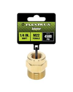 LEGPW3002 image(0) - Flexzilla Adapter, 1/4" MNPT x M22 Female, Brass