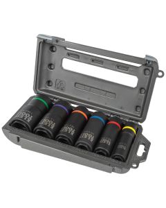 KLE66054E image(0) - Klein Tools 2-in-1 Metric Impact Socket, 12-Point, 32 x 27 mm