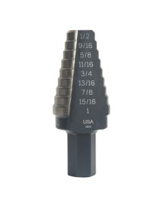 VGP10220CB image(1) - Vise Grip 20 8 HOLE SIZES (9/16"-1") UNIBIT STEP DRILL