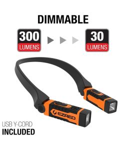EZRNK15-OR image(1) - E-Z Red ANYWEAR Rechargeable 300 Lumen Dimmable Neck Light - Orange