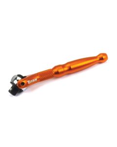 TIT11322 image(1) - Titan 1/4 in. Drive Aluminum Swivel Head Micro Ratchet