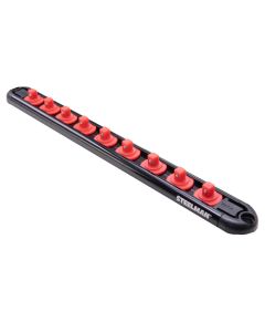 JSP60733 image(2) - J S Products (steelman) 1/4-Inch Drive 9-Piece Aluminum Socket Storage Rail
