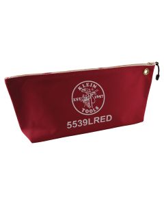 KLE5539LCPAK image(0) - Klein Tools Zipper Bags, Large Canvas Tool Pouches, Assorted Colors, 3-Pack